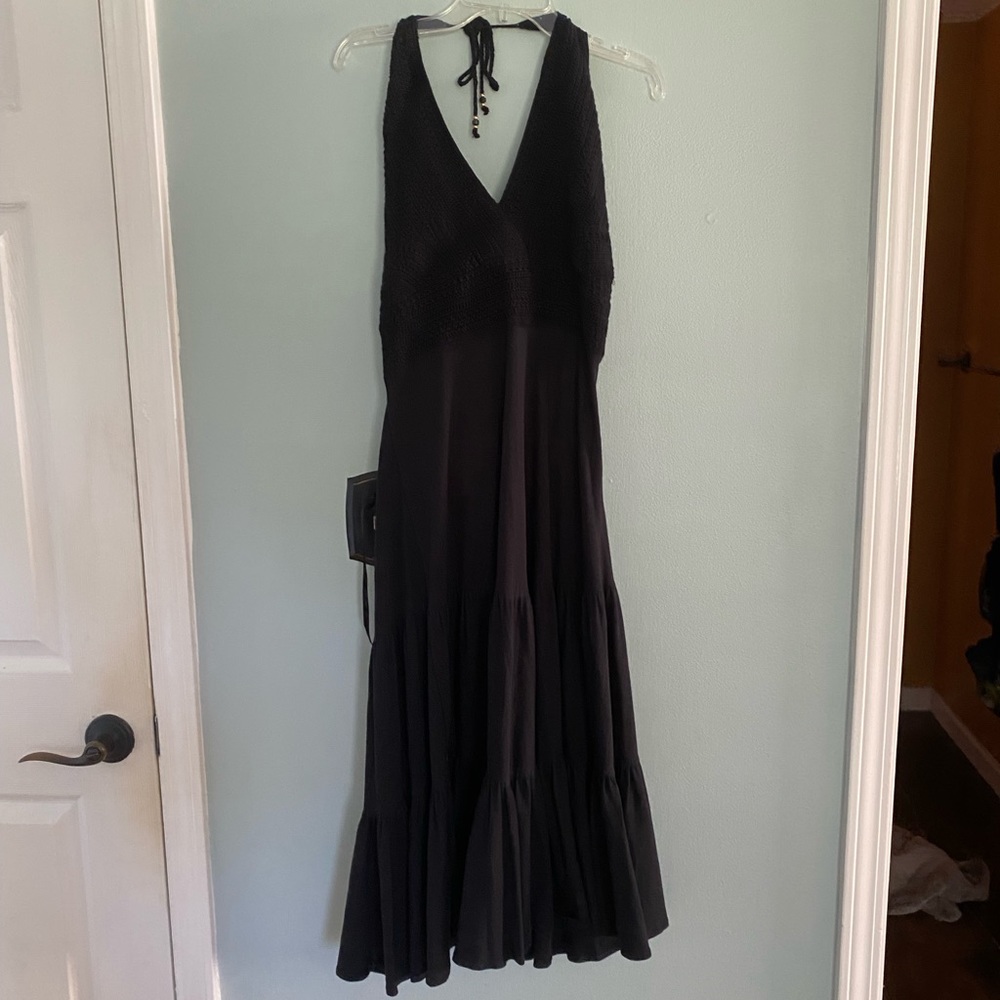 Halter midi dress crochet black - Picture 3 of 6